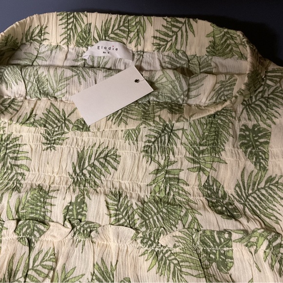 Elodie Tropical Green and Cream Skirt - Picture 4 of 5